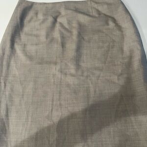 Brooks Brothers Tan Wool Knee Length Skirt Size 12